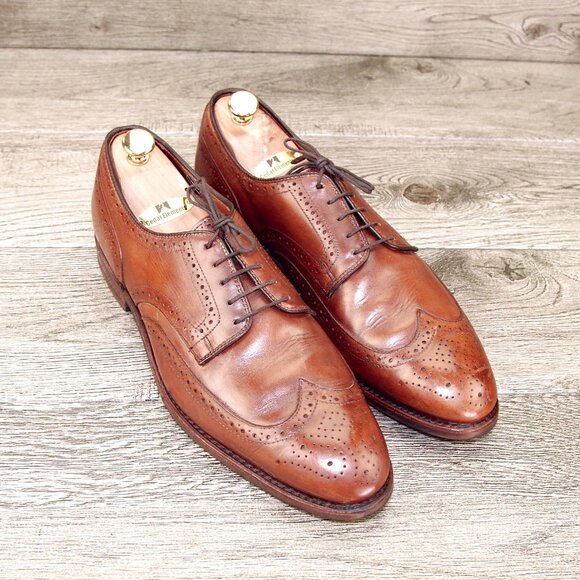 Allen Edmonds LOMBARD 10.5 D Walnut * add $15 Cedar Trees - Picture 1 of 13